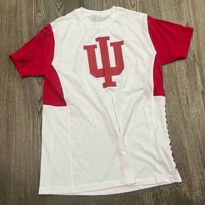 Russell Athletic Mens T-Shirt Indiana Hoosiers Short Sleeve White Red Size M
